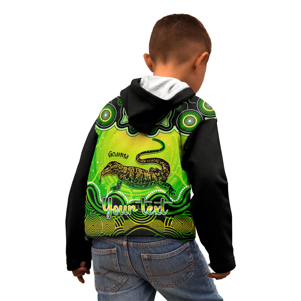 personalised-australia-capricorn-goanna-zodiac-kid-hoodie-auz-astrology-aboriginal-green