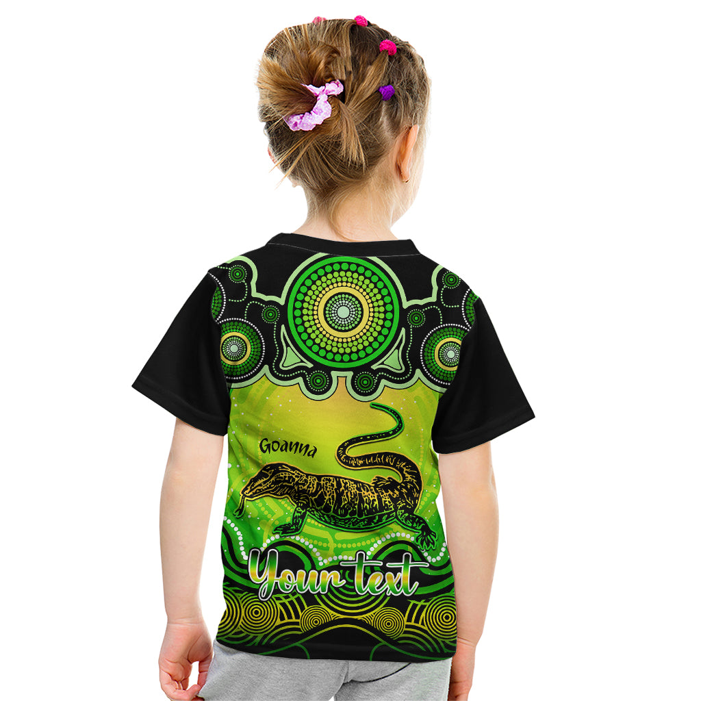 personalised-australia-capricorn-goanna-zodiac-kid-t-shirt-auz-astrology-aboriginal-green