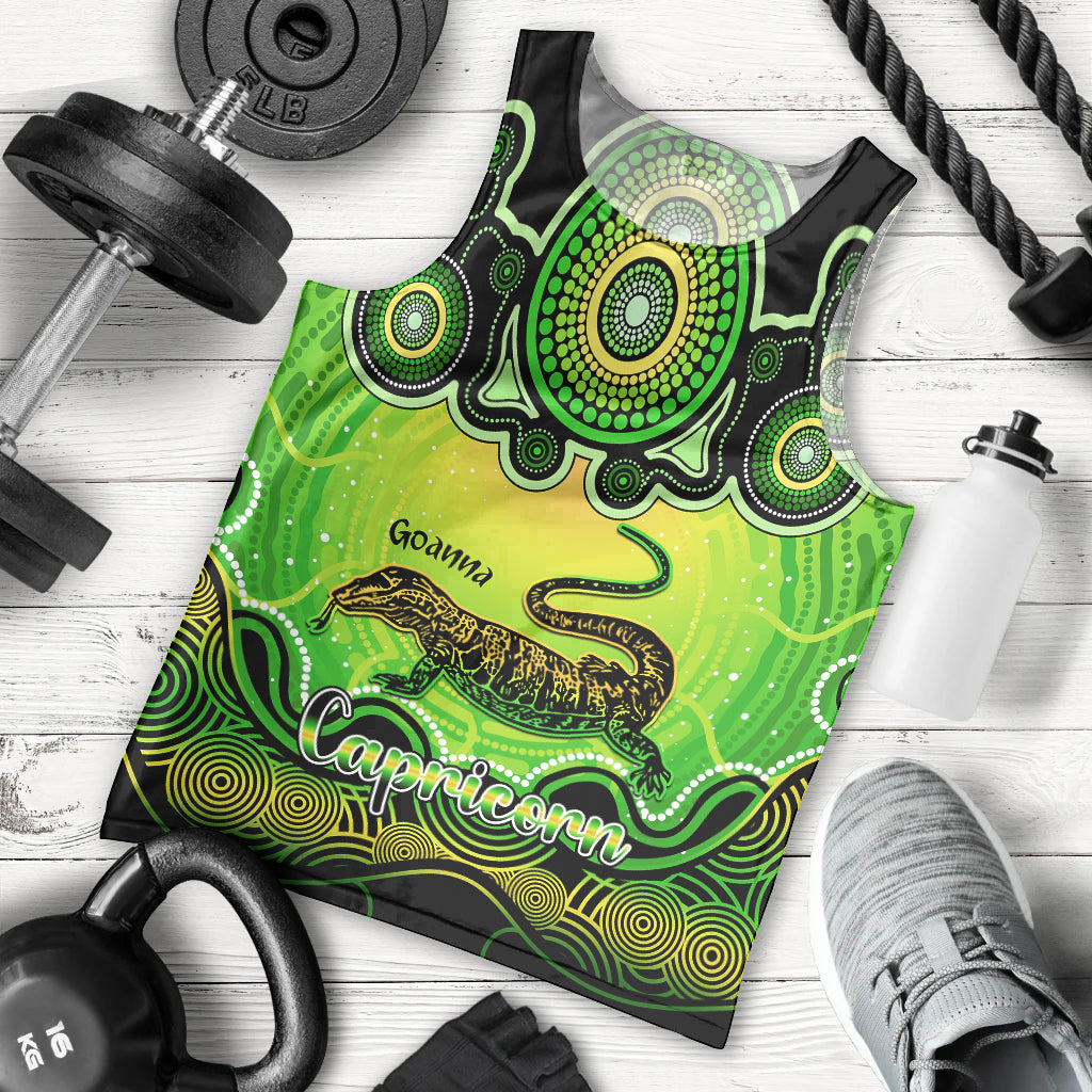 personalised-australia-capricorn-goanna-zodiac-men-tank-top-auz-astrology-aboriginal-green