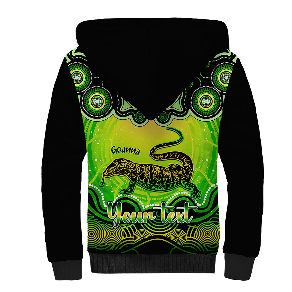 personalised-australia-capricorn-goanna-zodiac-sherpa-hoodie-auz-astrology-aboriginal-green