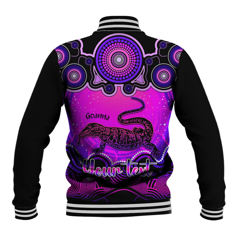 personalised-australia-capricorn-goanna-zodiac-baseball-jacket-auz-astrology-aboriginal-magenta