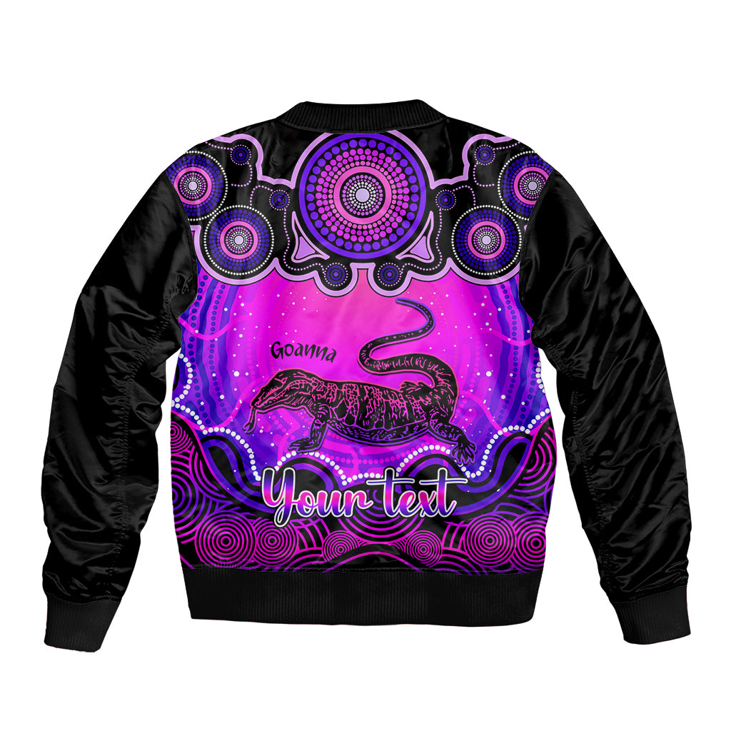 personalised-australia-capricorn-goanna-zodiac-bomber-jacket-auz-astrology-aboriginal-magenta