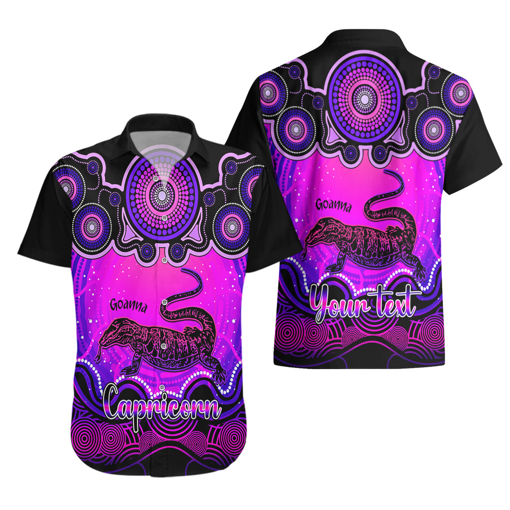 personalised-australia-capricorn-goanna-zodiac-hawaiian-shirt-auz-astrology-aboriginal-magenta