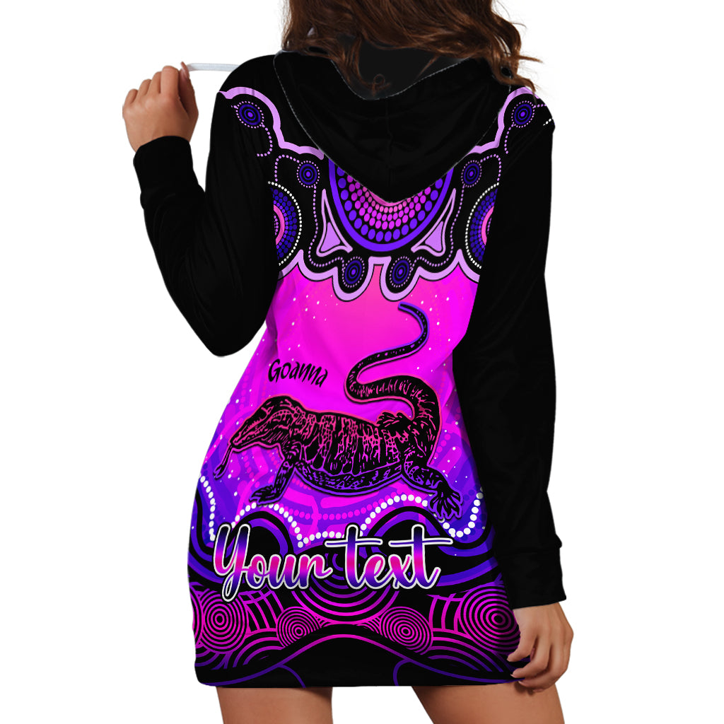 personalised-australia-capricorn-goanna-zodiac-hoodie-dress-auz-astrology-aboriginal-magenta