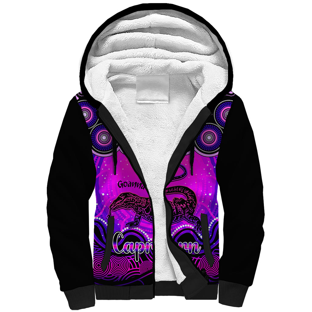 personalised-australia-capricorn-goanna-zodiac-sherpa-hoodie-auz-astrology-aboriginal-magenta