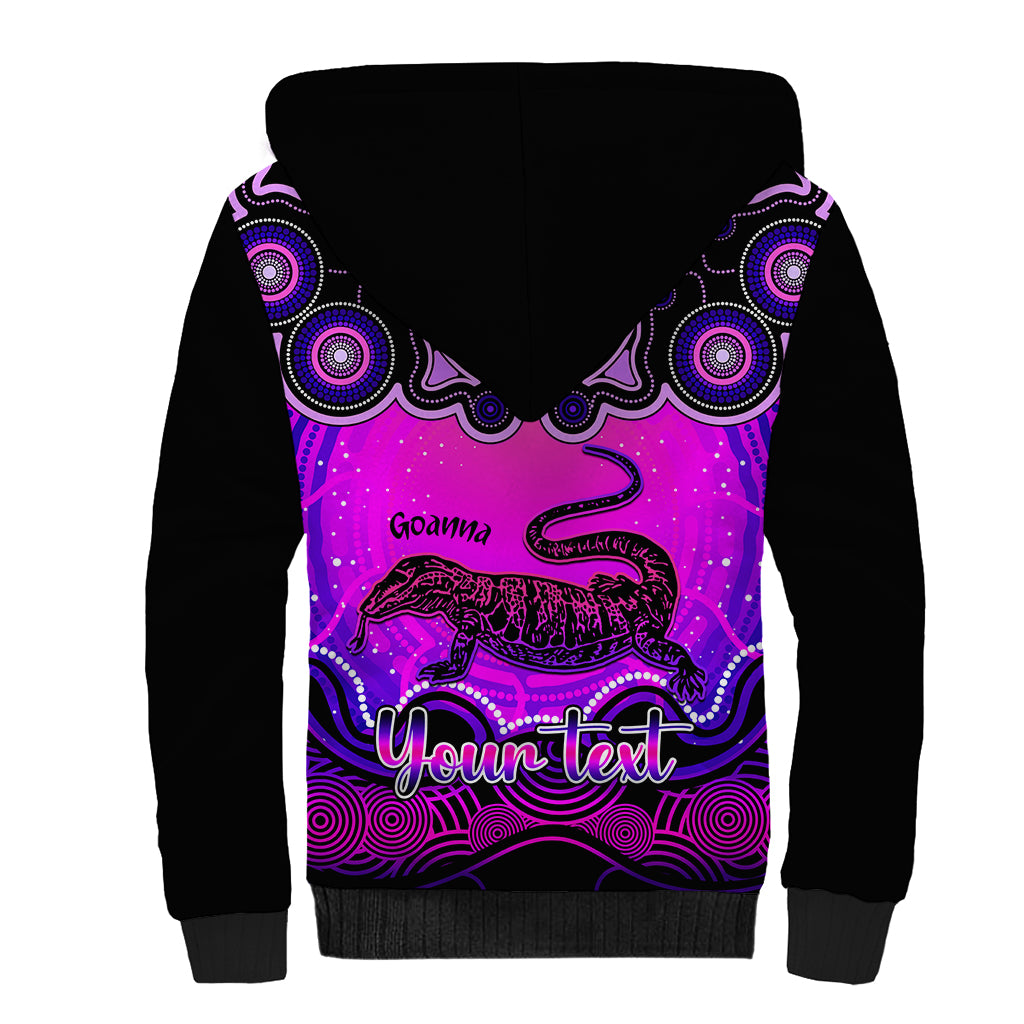 personalised-australia-capricorn-goanna-zodiac-sherpa-hoodie-auz-astrology-aboriginal-magenta