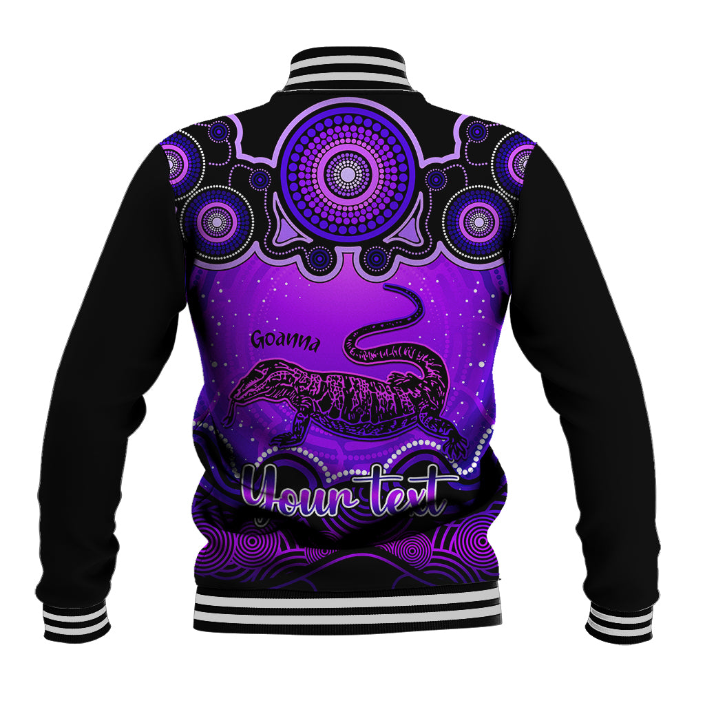 personalised-australia-capricorn-goanna-zodiac-baseball-jacket-auz-astrology-aboriginal-purple