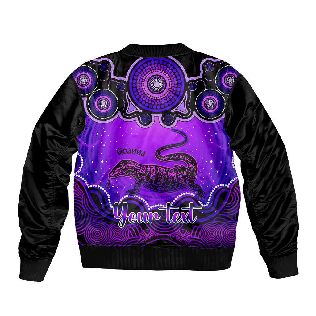 personalised-australia-capricorn-goanna-zodiac-bomber-jacket-auz-astrology-aboriginal-purple