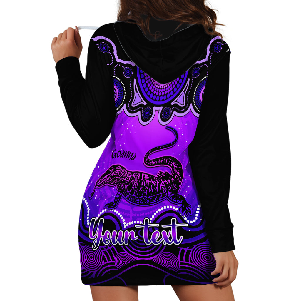 personalised-australia-capricorn-goanna-zodiac-hoodie-dress-auz-astrology-aboriginal-purple