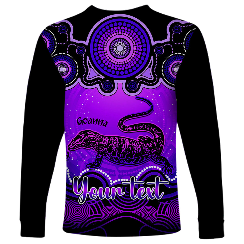 personalised-australia-capricorn-goanna-zodiac-long-sleeve-shirt-auz-astrology-aboriginal-purple