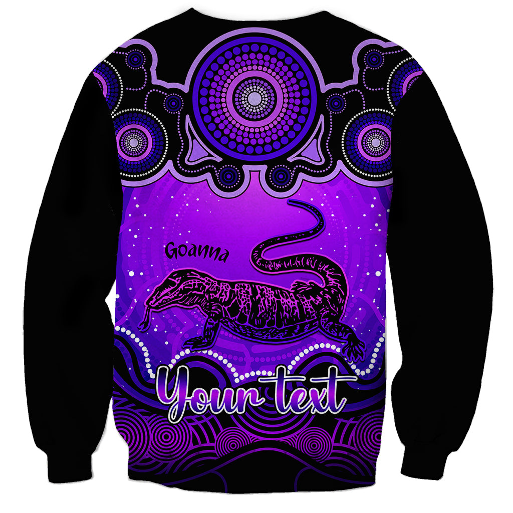 personalised-australia-capricorn-goanna-zodiac-sweatshirt-auz-astrology-aboriginal-purple