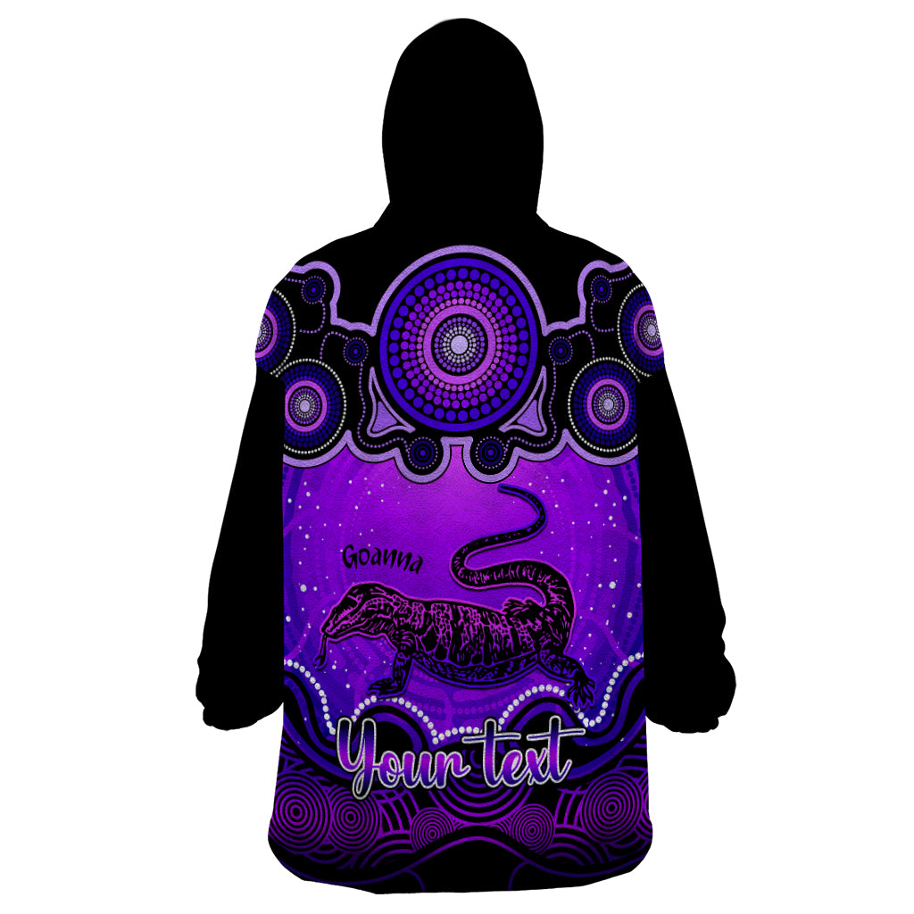 personalised-australia-capricorn-goanna-zodiac-wearable-blanket-hoodie-auz-astrology-aboriginal-purple