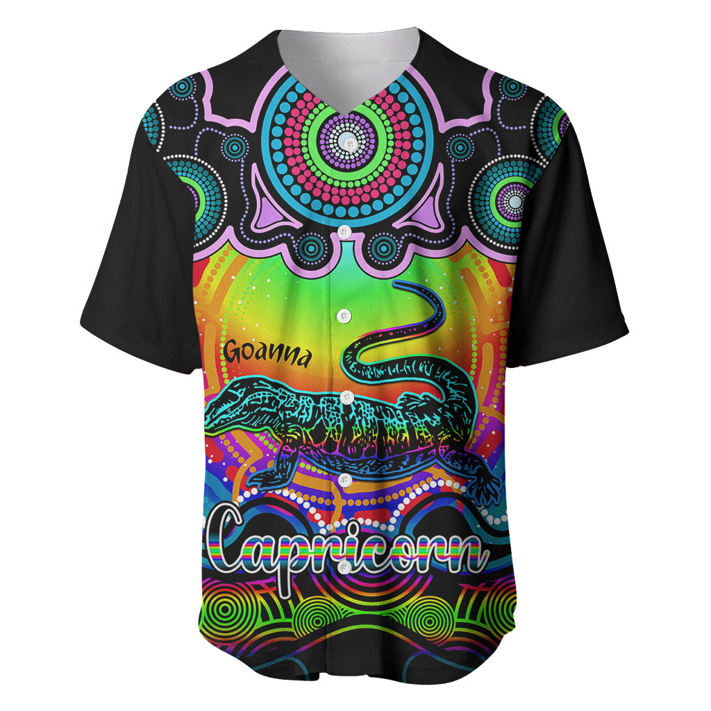 personalised-australia-capricorn-goanna-zodiac-baseball-jersey-auz-astrology-aboriginal-rainbow