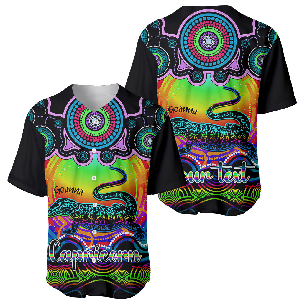 personalised-australia-capricorn-goanna-zodiac-baseball-jersey-auz-astrology-aboriginal-rainbow