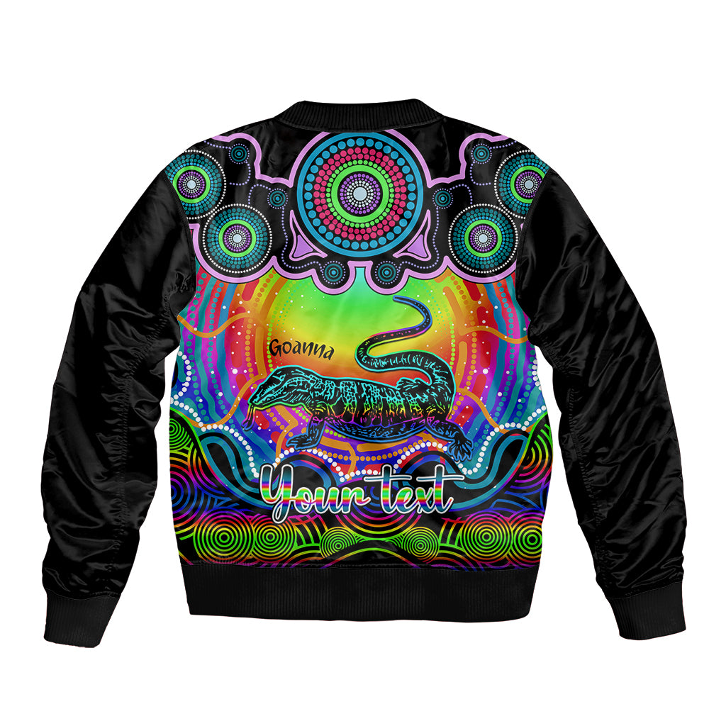 personalised-australia-capricorn-goanna-zodiac-bomber-jacket-auz-astrology-aboriginal-rainbow