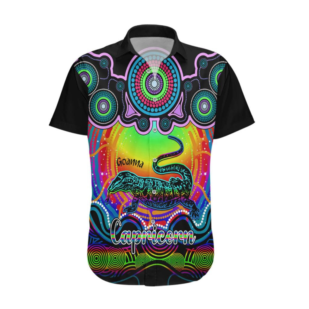 personalised-australia-capricorn-goanna-zodiac-hawaiian-shirt-auz-astrology-aboriginal-rainbow