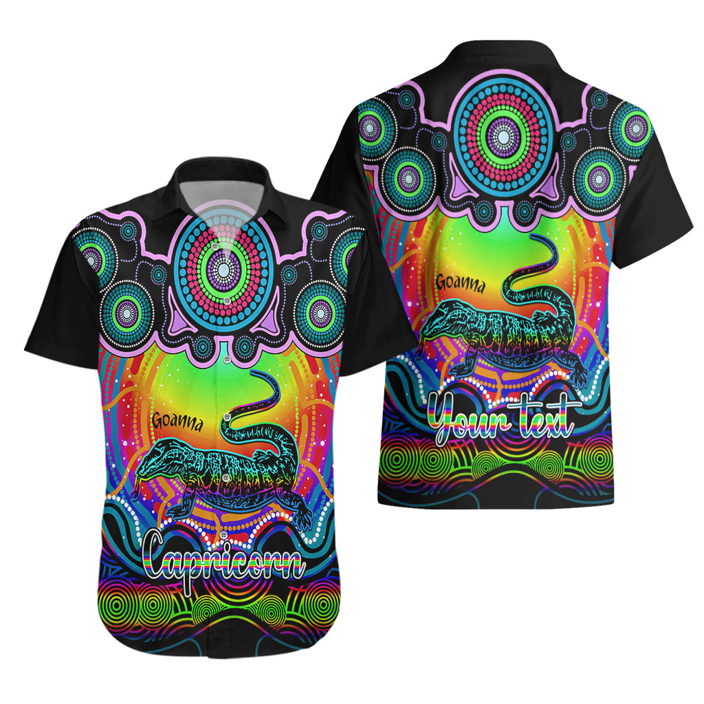 personalised-australia-capricorn-goanna-zodiac-hawaiian-shirt-auz-astrology-aboriginal-rainbow