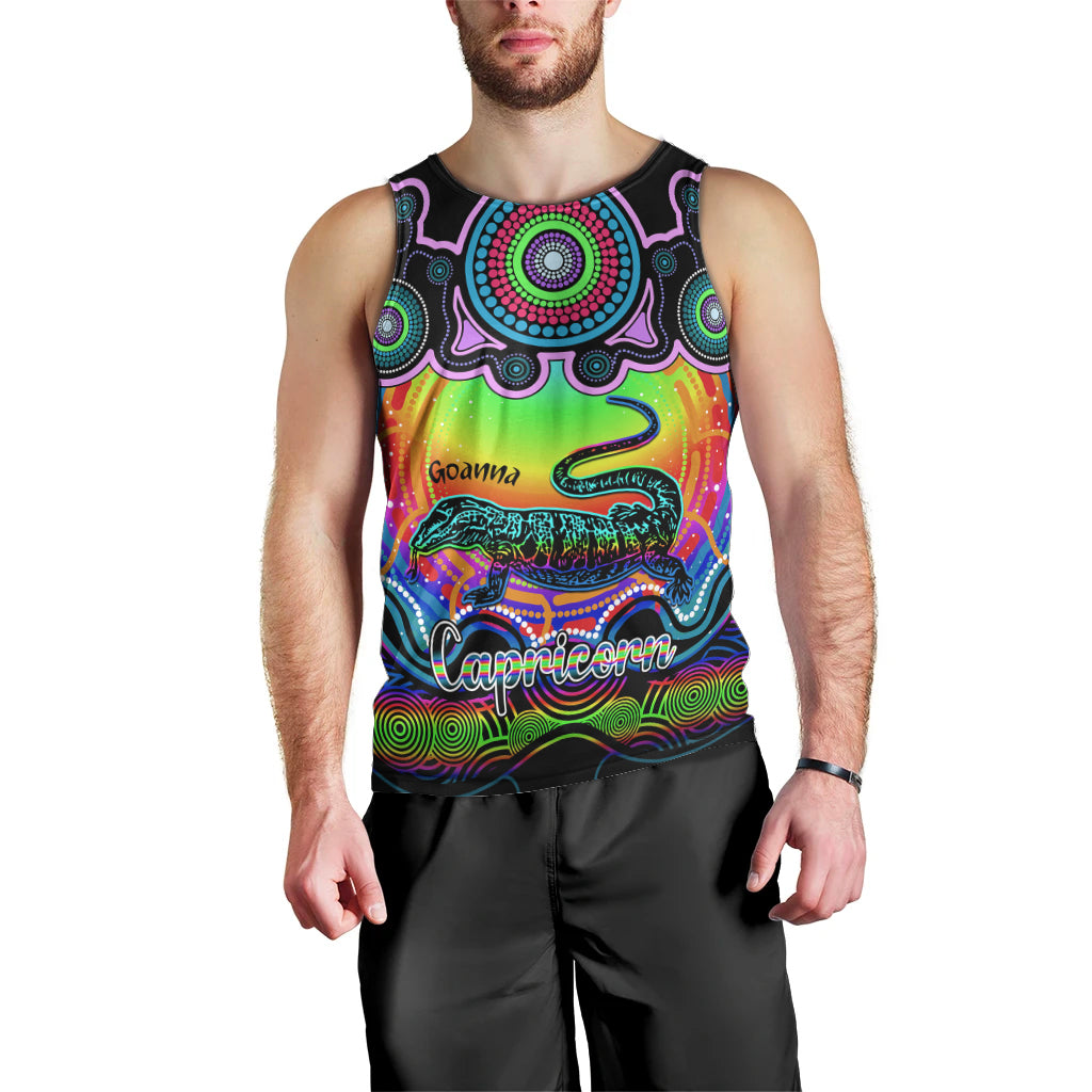 personalised-australia-capricorn-goanna-zodiac-men-tank-top-auz-astrology-aboriginal-rainbow