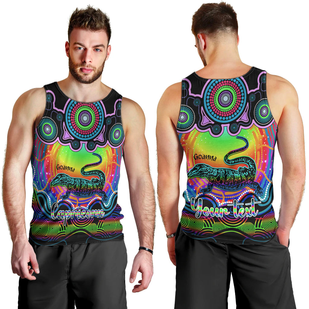 personalised-australia-capricorn-goanna-zodiac-men-tank-top-auz-astrology-aboriginal-rainbow