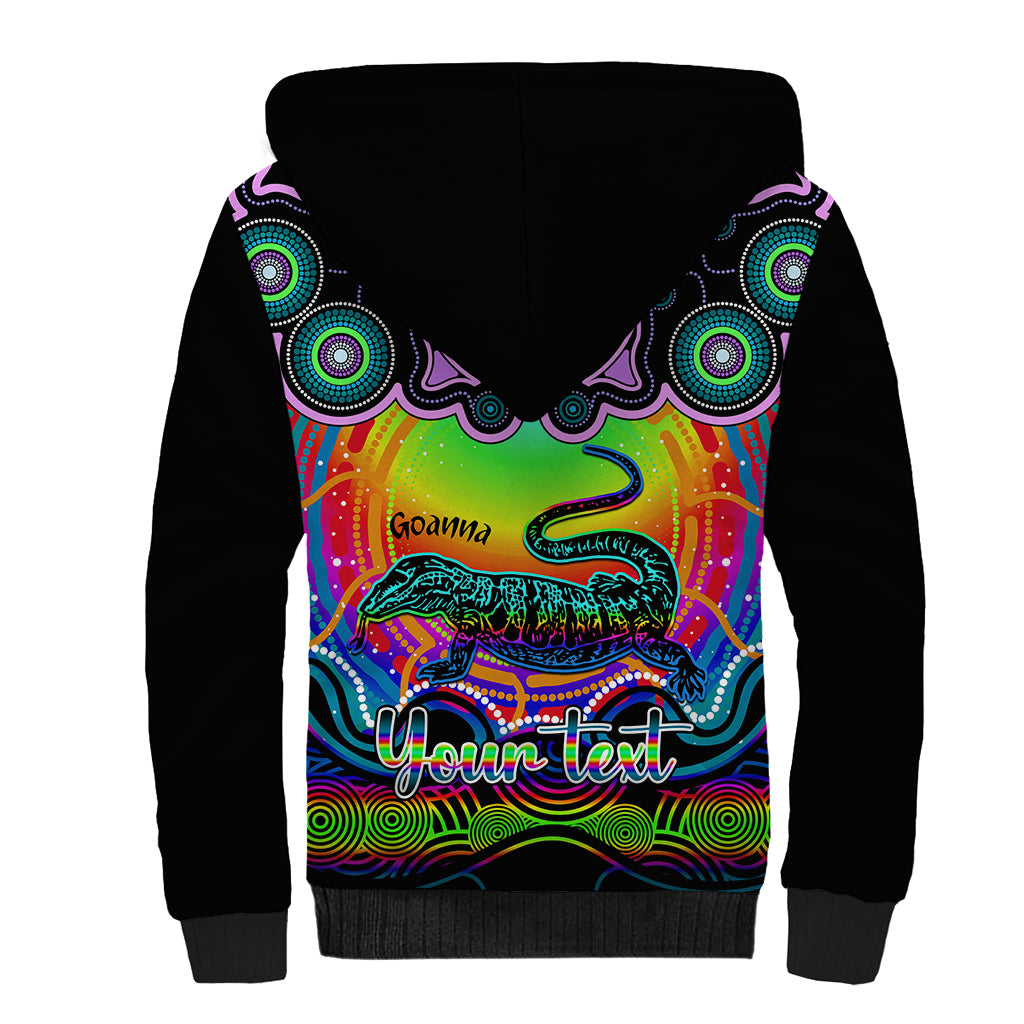 personalised-australia-capricorn-goanna-zodiac-sherpa-hoodie-auz-astrology-aboriginal-rainbow