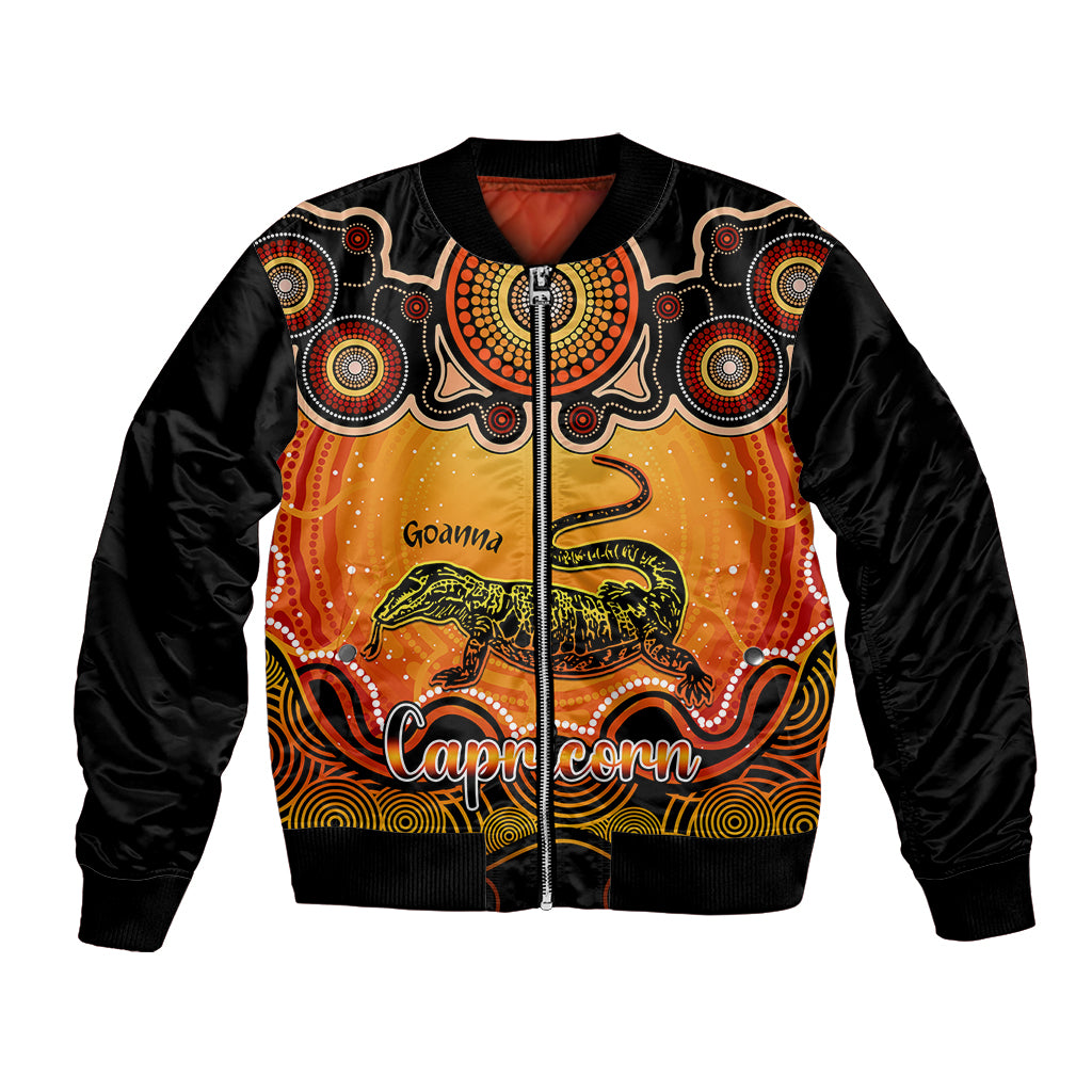 personalised-australia-capricorn-goanna-zodiac-bomber-jacket-auz-astrology-aboriginal-red