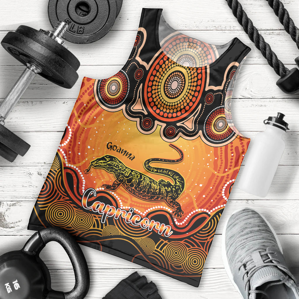 personalised-australia-capricorn-goanna-zodiac-men-tank-top-auz-astrology-aboriginal-red