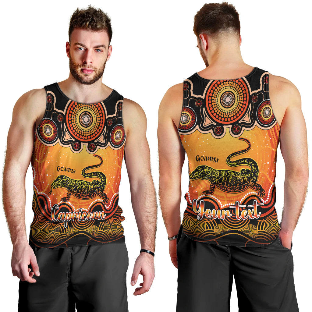 personalised-australia-capricorn-goanna-zodiac-men-tank-top-auz-astrology-aboriginal-red