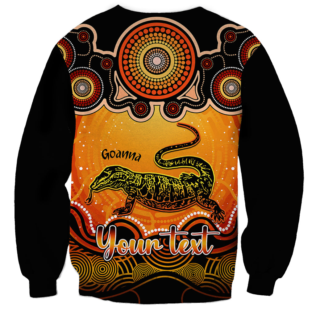 personalised-australia-capricorn-goanna-zodiac-sweatshirt-auz-astrology-aboriginal-red