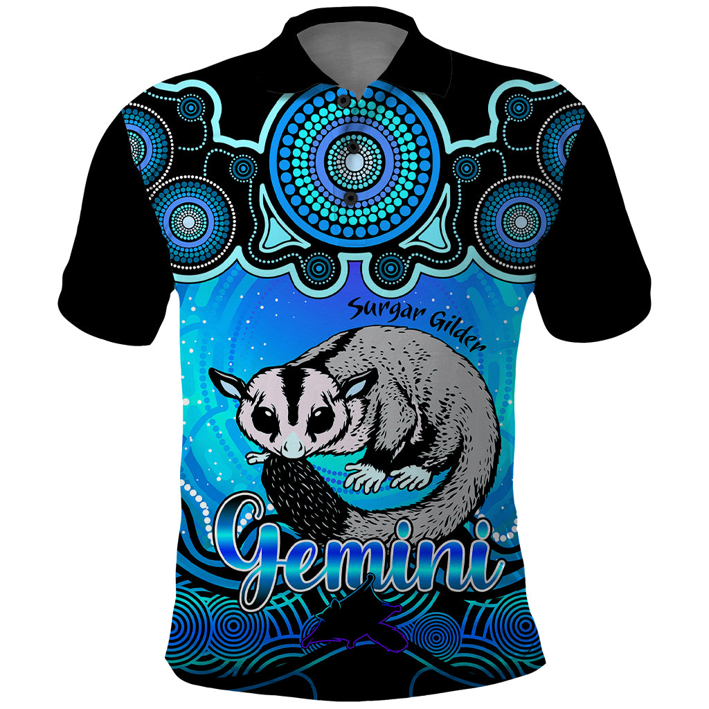 personalised-australia-gemini-sugar-gilder-zodiac-polo-shirt-auz-astrology-aboriginal-aqua