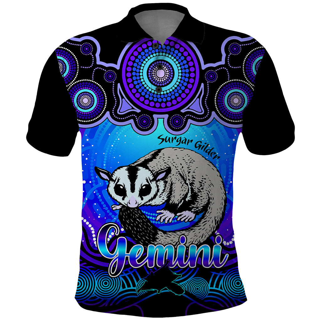 personalised-australia-gemini-sugar-gilder-zodiac-polo-shirt-auz-astrology-aboriginal-blue