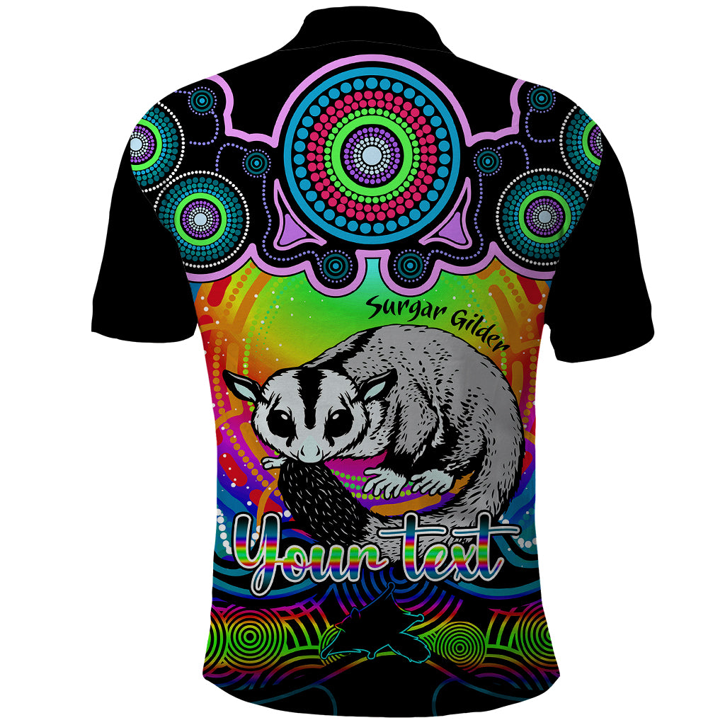 personalised-australia-gemini-sugar-gilder-zodiac-polo-shirt-auz-astrology-aboriginal-rainbow