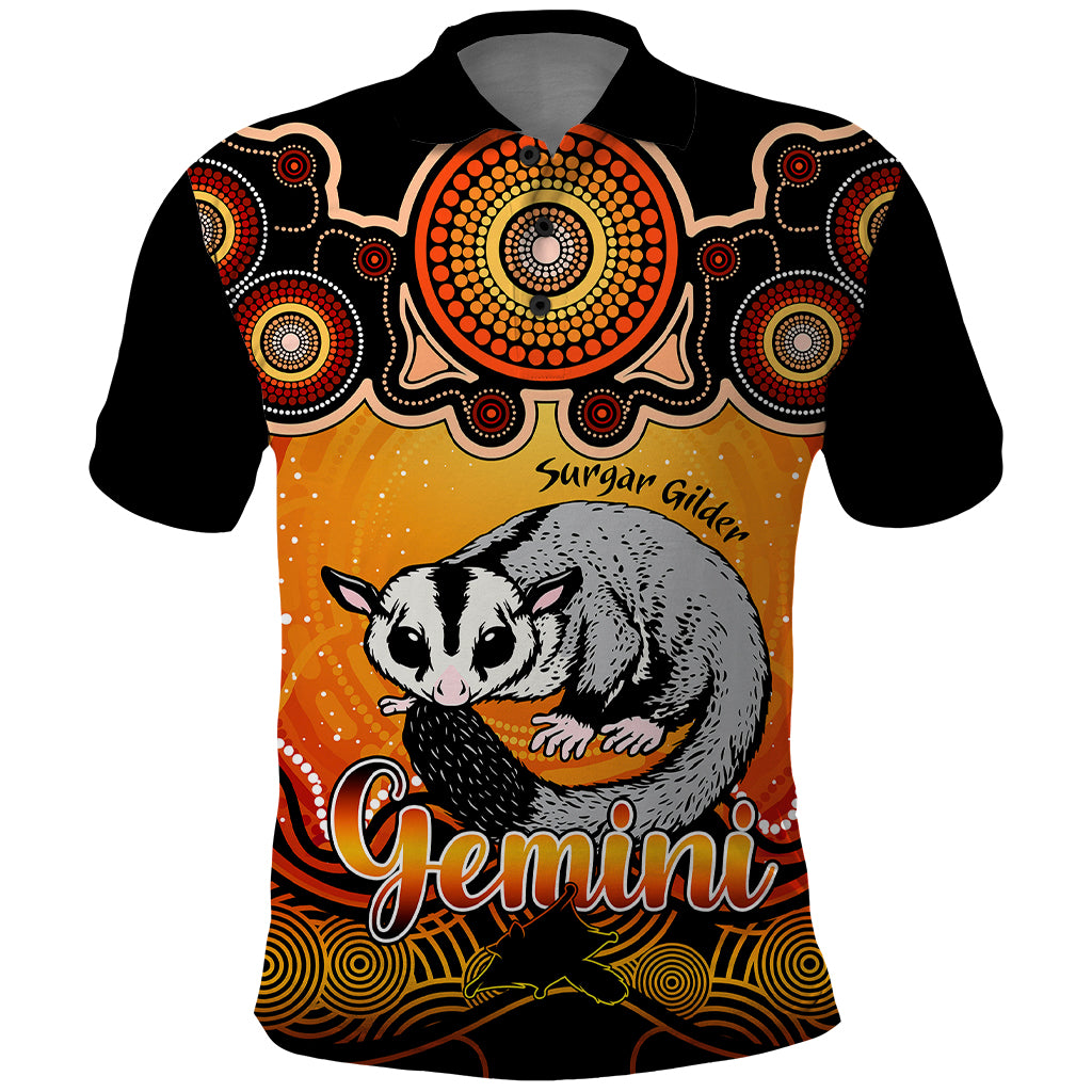 personalised-australia-gemini-sugar-gilder-zodiac-polo-shirt-auz-astrology-aboriginal-red