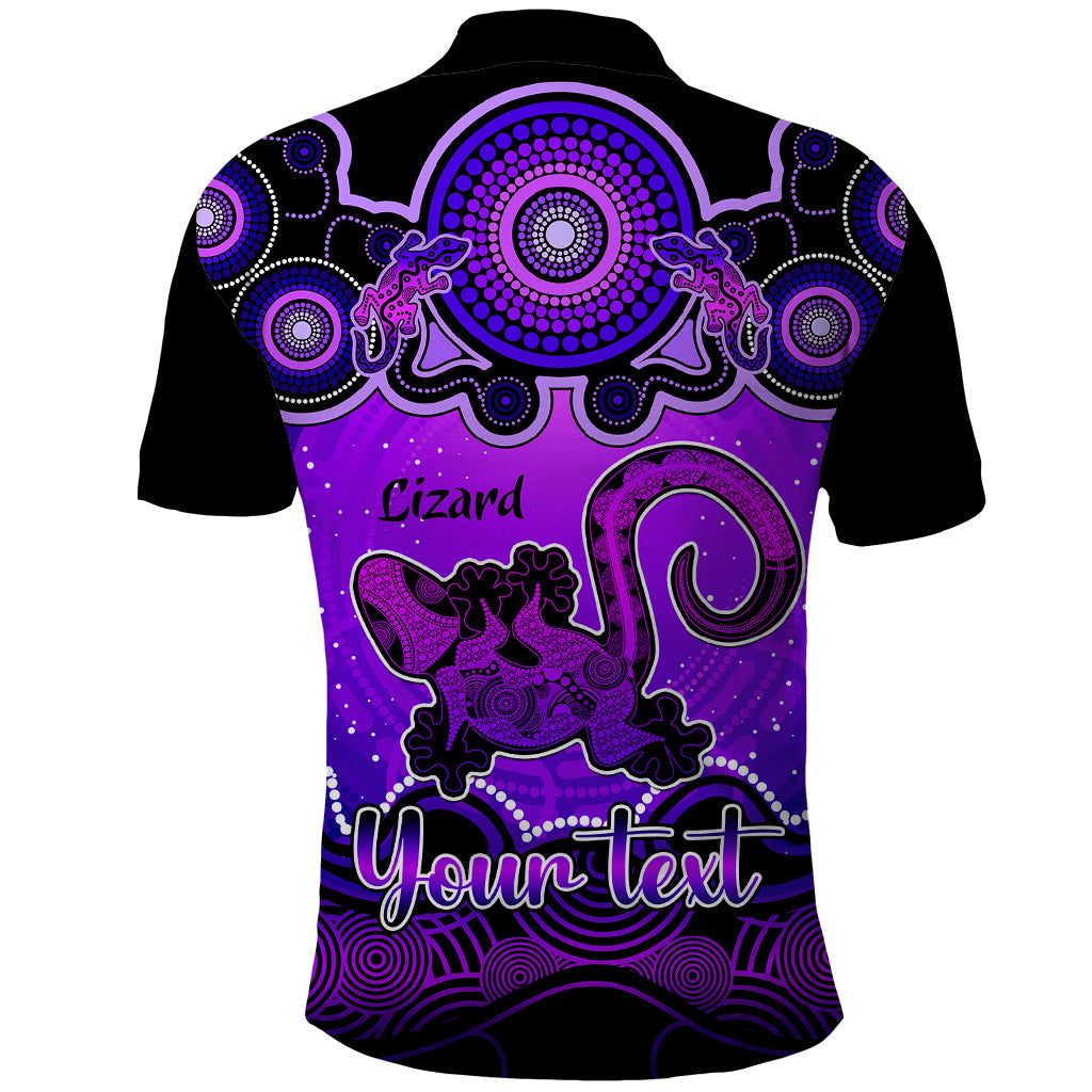 personalised-australia-leo-lizard-zodiac-polo-shirt-auz-astrology-aboriginal-purple