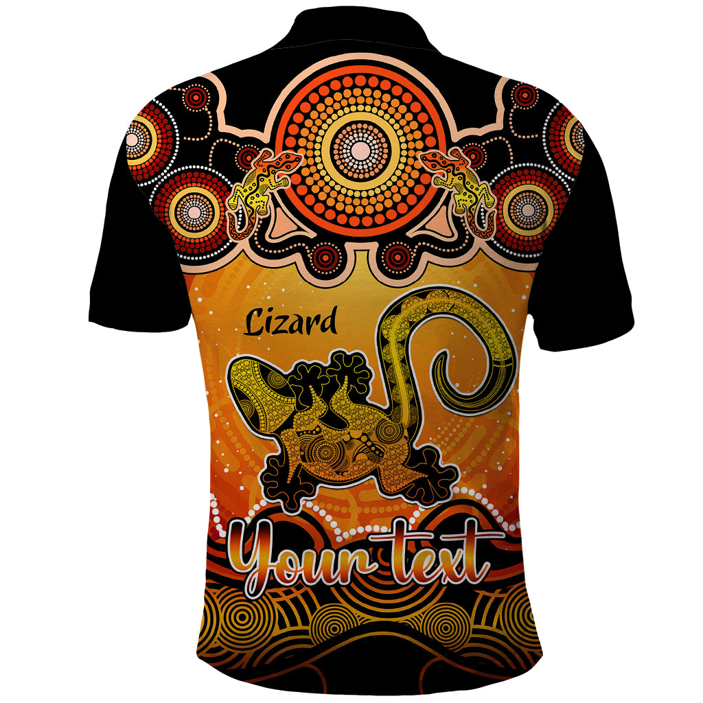 personalised-australia-leo-lizard-zodiac-polo-shirt-auz-astrology-aboriginal-red