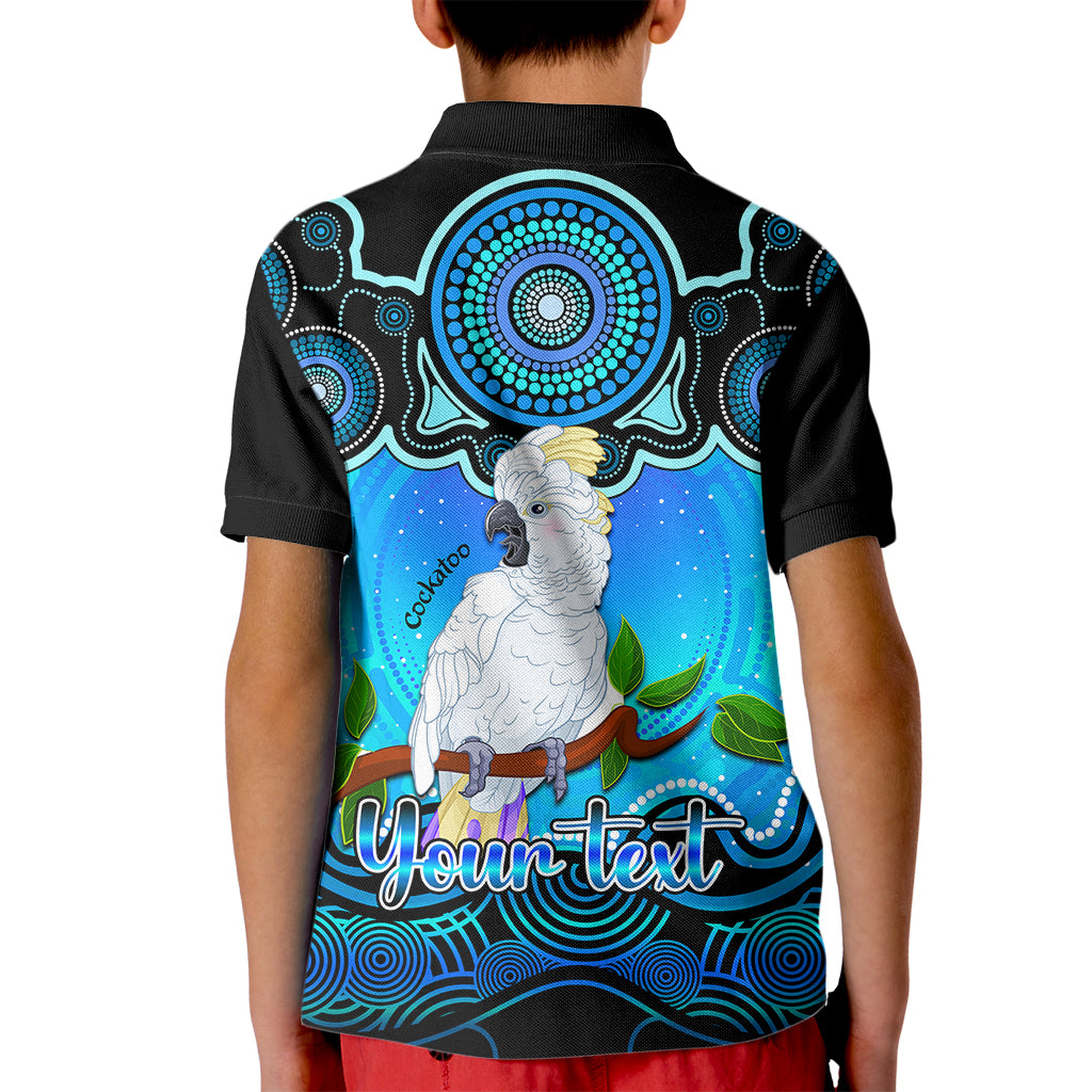 personalised-australia-libra-cockatoo-zodiac-kid-polo-shirt-auz-astrology-aboriginal-aqua