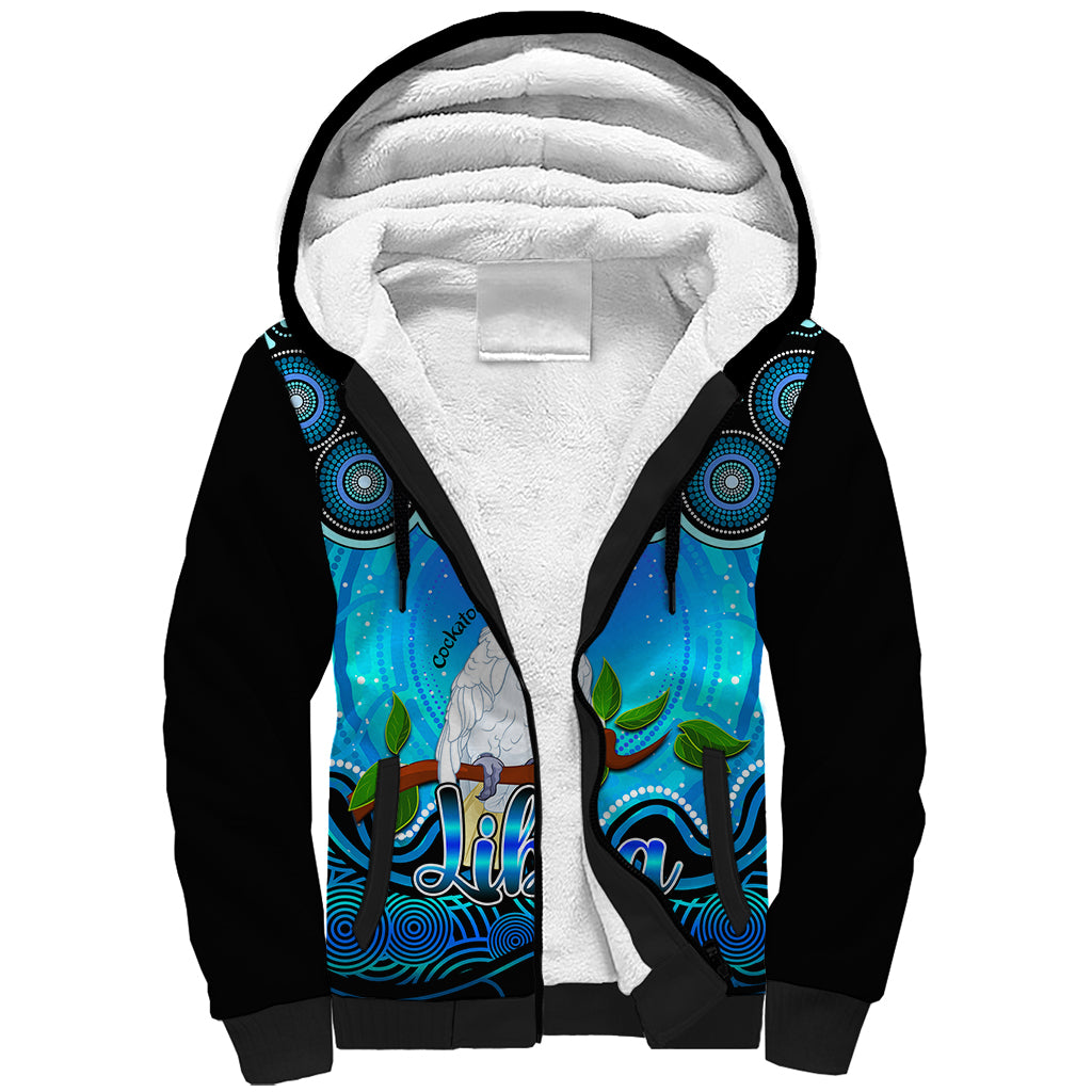 personalised-australia-libra-cockatoo-zodiac-sherpa-hoodie-auz-astrology-aboriginal-aqua