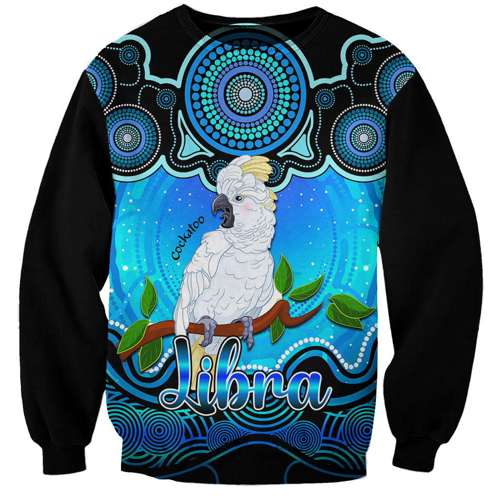 personalised-australia-libra-cockatoo-zodiac-sweatshirt-auz-astrology-aboriginal-aqua