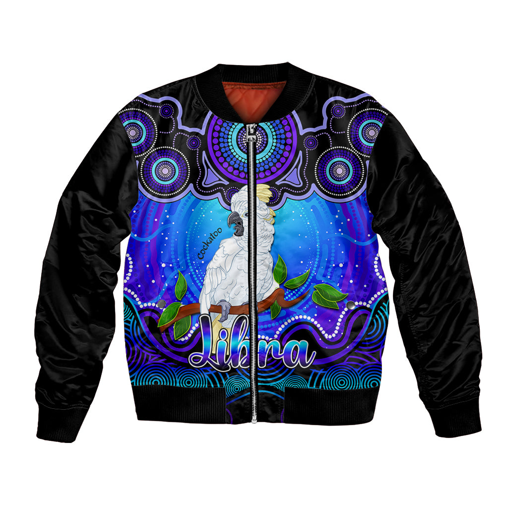 personalised-australia-libra-cockatoo-zodiac-bomber-jacket-auz-astrology-aboriginal-blue