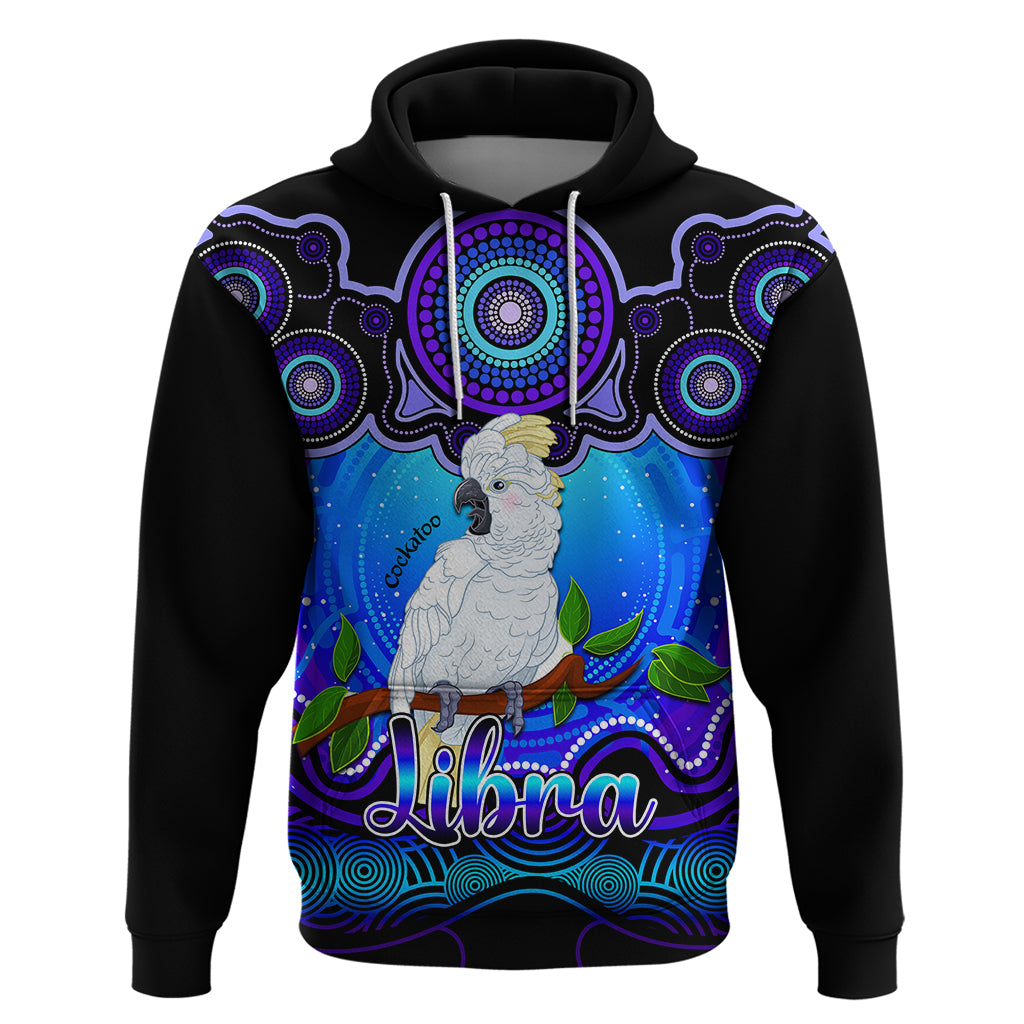 personalised-australia-libra-cockatoo-zodiac-hoodie-auz-astrology-aboriginal-blue