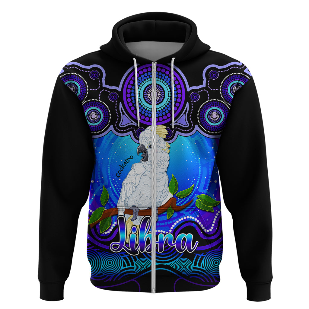 personalised-australia-libra-cockatoo-zodiac-hoodie-auz-astrology-aboriginal-blue