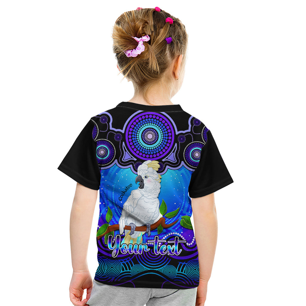 personalised-australia-libra-cockatoo-zodiac-kid-t-shirt-auz-astrology-aboriginal-blue