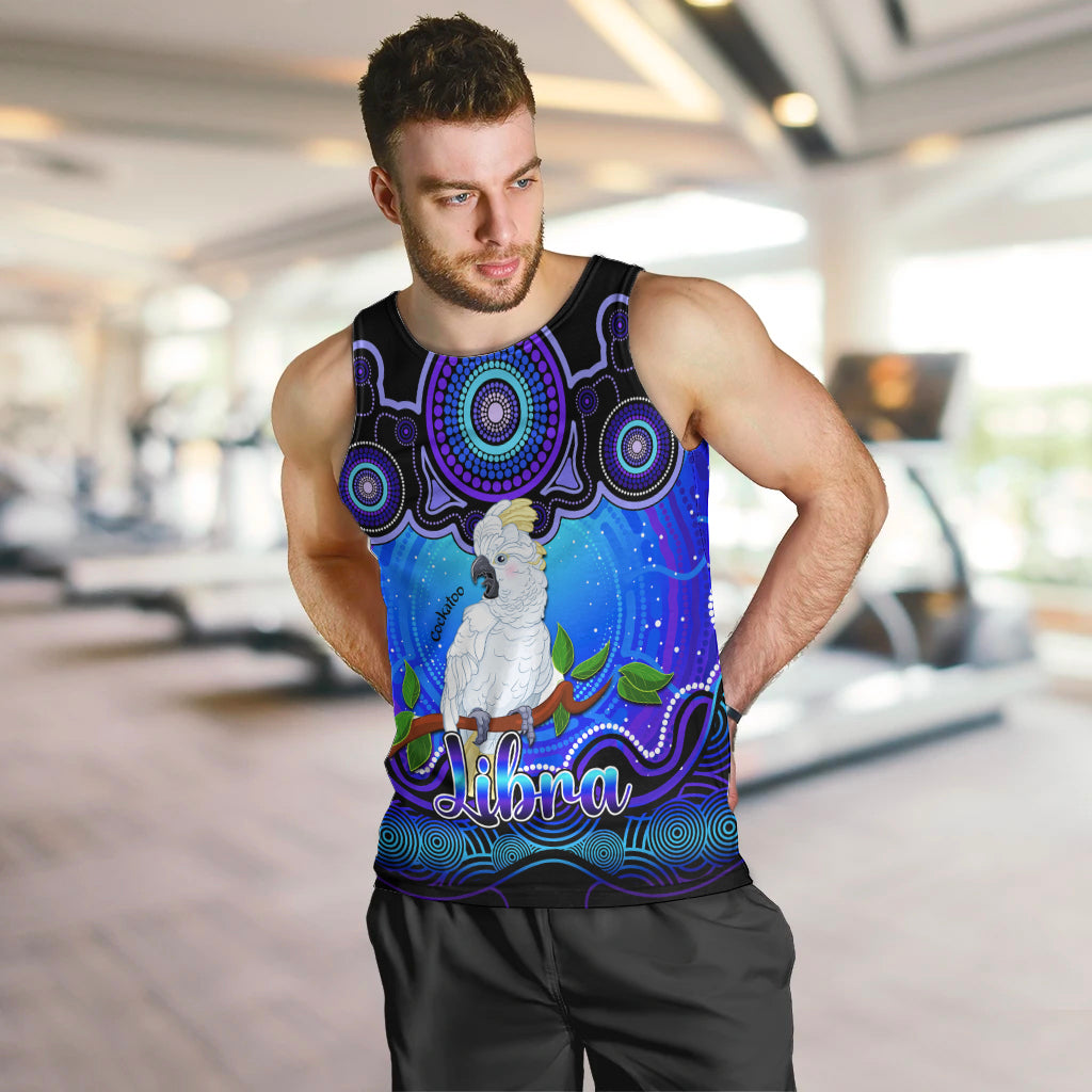 personalised-australia-libra-cockatoo-zodiac-men-tank-top-auz-astrology-aboriginal-blue