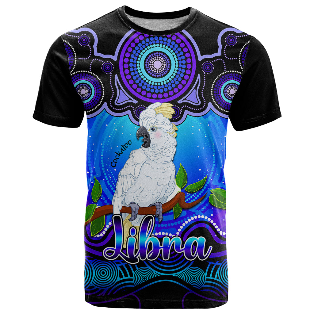 personalised-australia-libra-cockatoo-zodiac-t-shirt-auz-astrology-aboriginal-blue