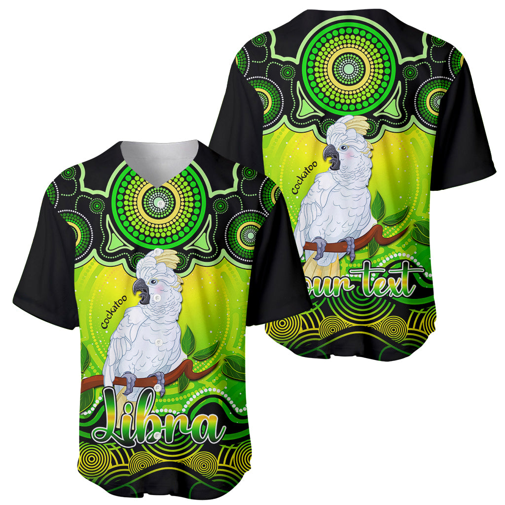 personalised-australia-libra-cockatoo-zodiac-baseball-jersey-auz-astrology-aboriginal-green