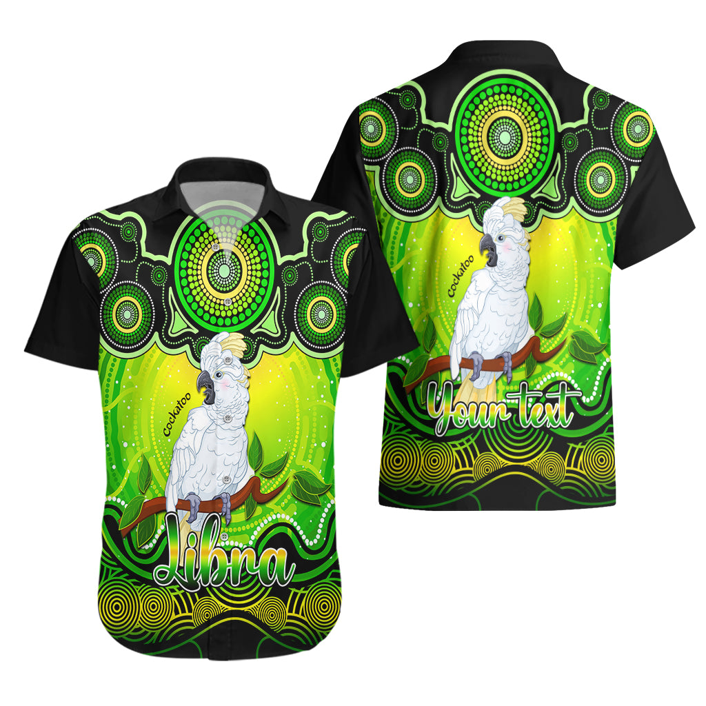 personalised-australia-libra-cockatoo-zodiac-hawaiian-shirt-auz-astrology-aboriginal-green