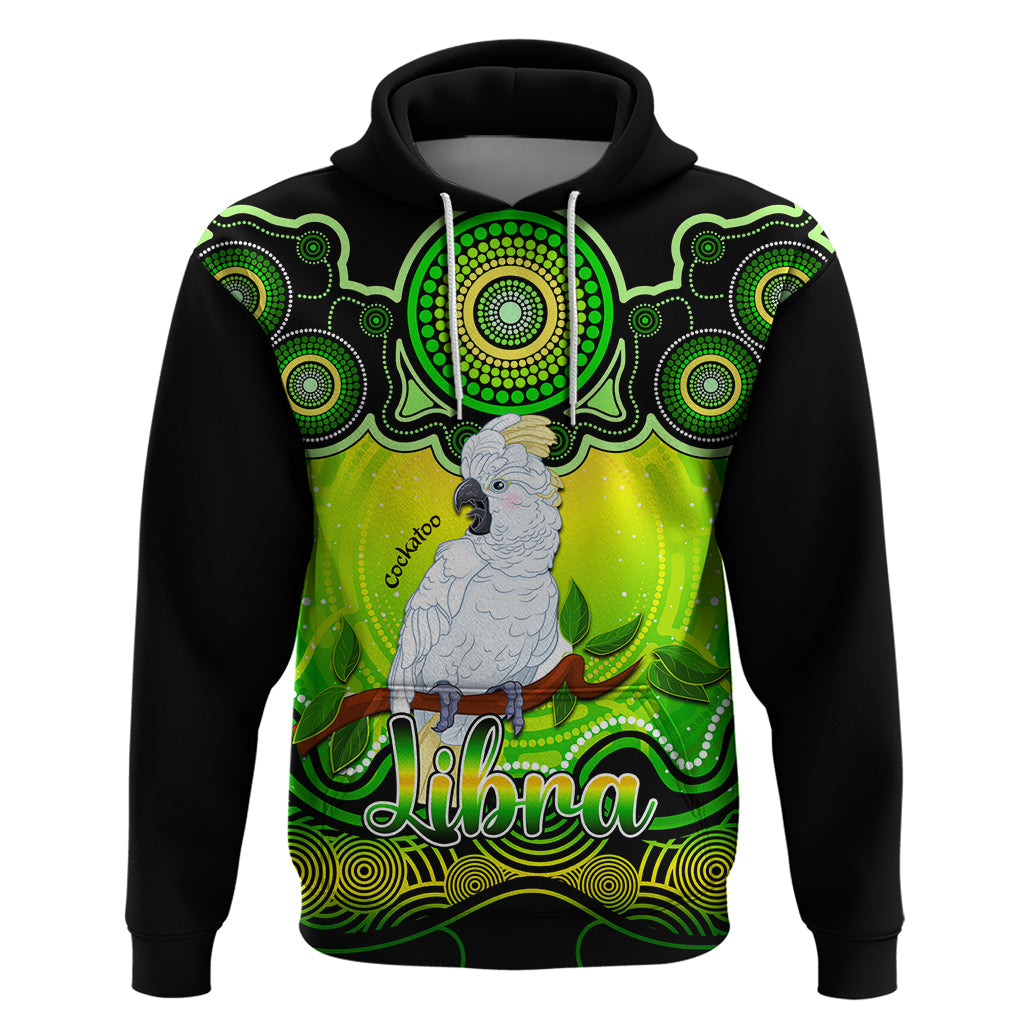 personalised-australia-libra-cockatoo-zodiac-hoodie-auz-astrology-aboriginal-green