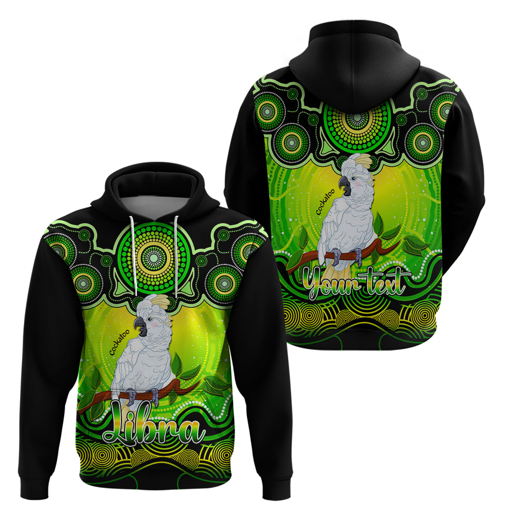 personalised-australia-libra-cockatoo-zodiac-hoodie-auz-astrology-aboriginal-green