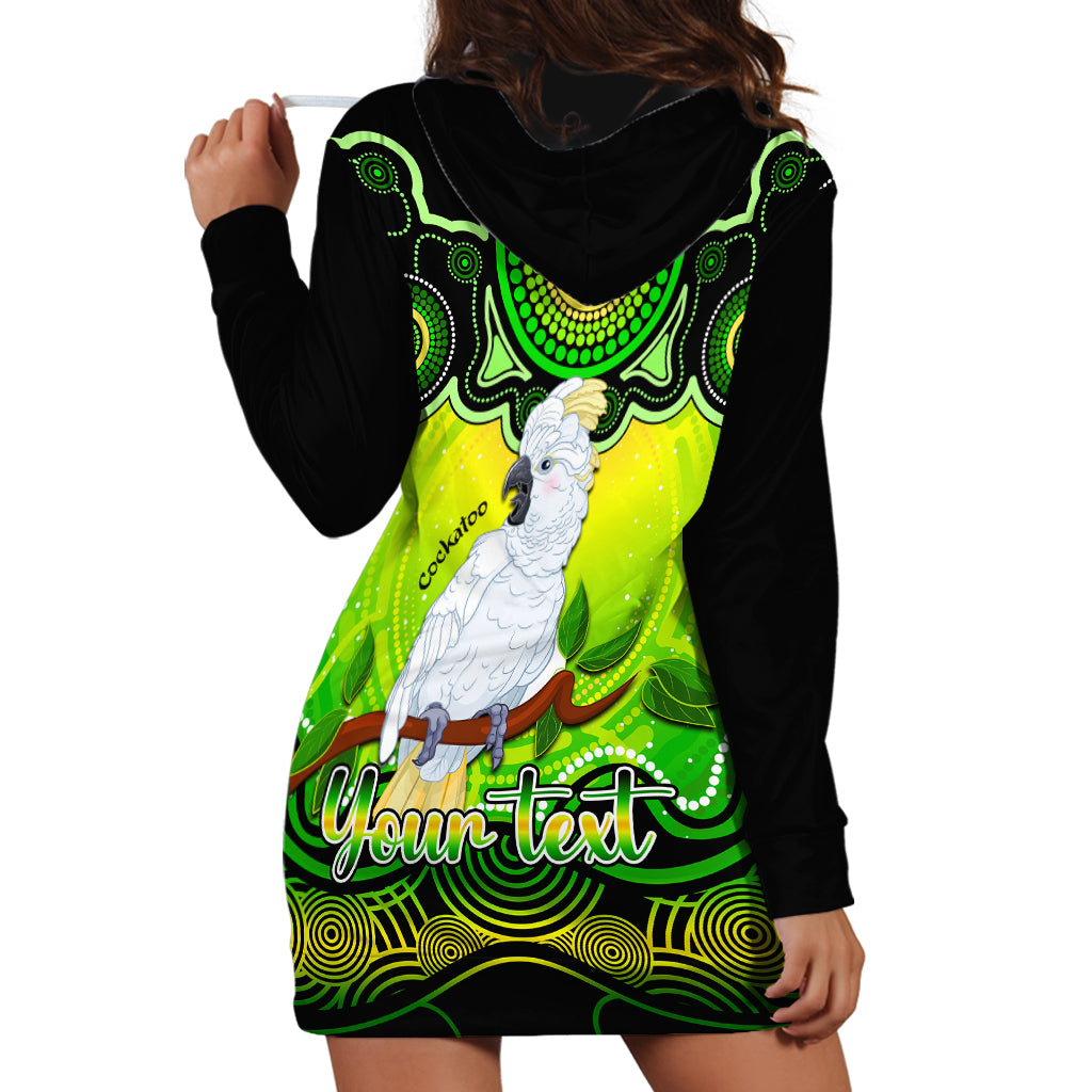 personalised-australia-libra-cockatoo-zodiac-hoodie-dress-auz-astrology-aboriginal-green