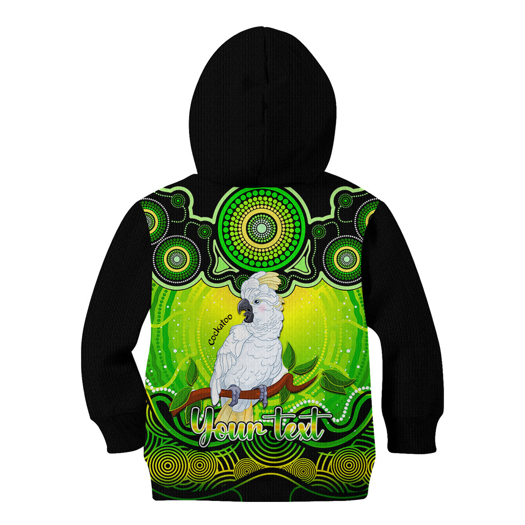 personalised-australia-libra-cockatoo-zodiac-kid-hoodie-auz-astrology-aboriginal-green