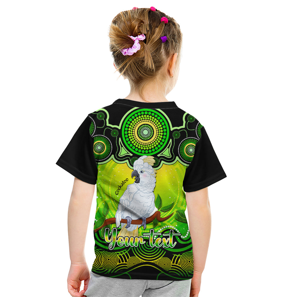 personalised-australia-libra-cockatoo-zodiac-kid-t-shirt-auz-astrology-aboriginal-green